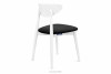 RABI Krzesła drewniane białe czarny welur 2szt czarny/biały - zdjęcie 7