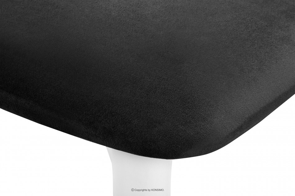 RABI Krzesło drewniane białe czarny welur czarny/biały - zdjęcie 7
