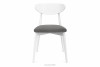 RABI Krzesła drewniane białe szary welur 2szt szary/biały - zdjęcie 5