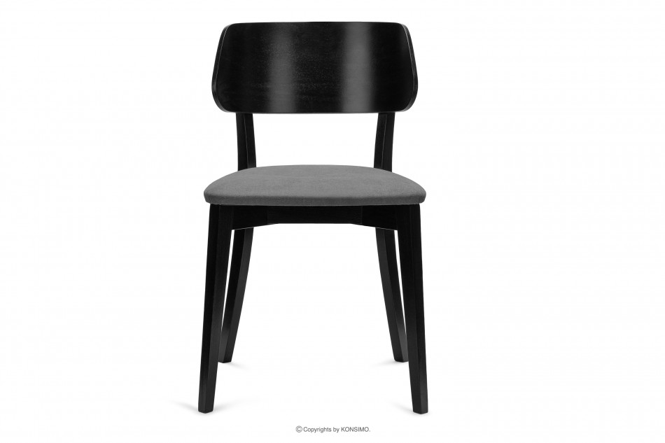 VINIS Krzesło nowoczesne czarne drewniane szare szary/czarny - zdjęcie 2