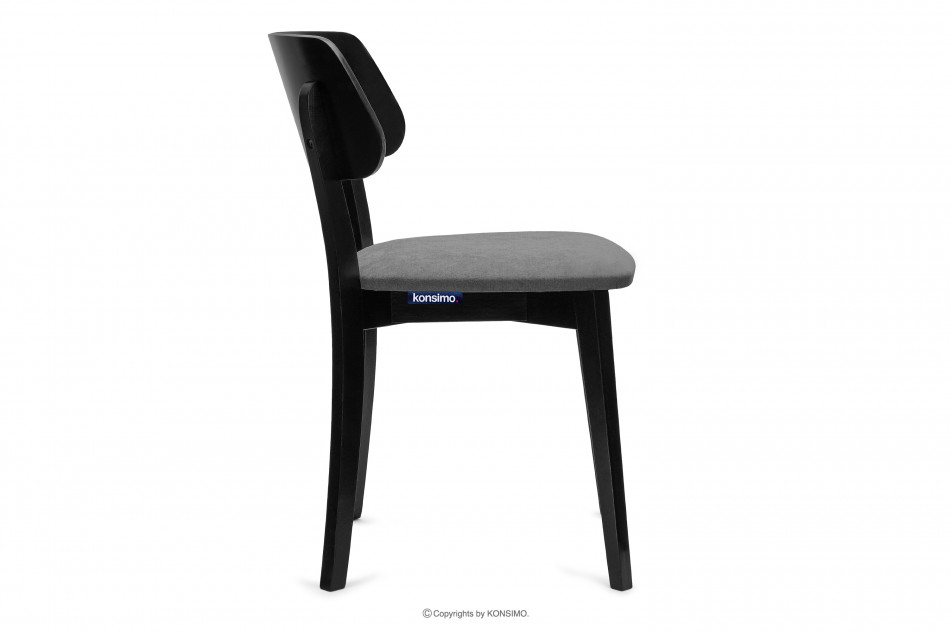 VINIS Krzesło nowoczesne czarne drewniane szare szary/czarny - zdjęcie 3