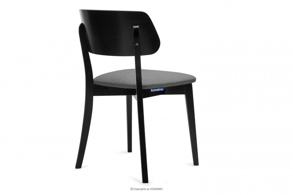 VINIS Krzesło nowoczesne czarne drewniane szare szary/czarny - zdjęcie 4