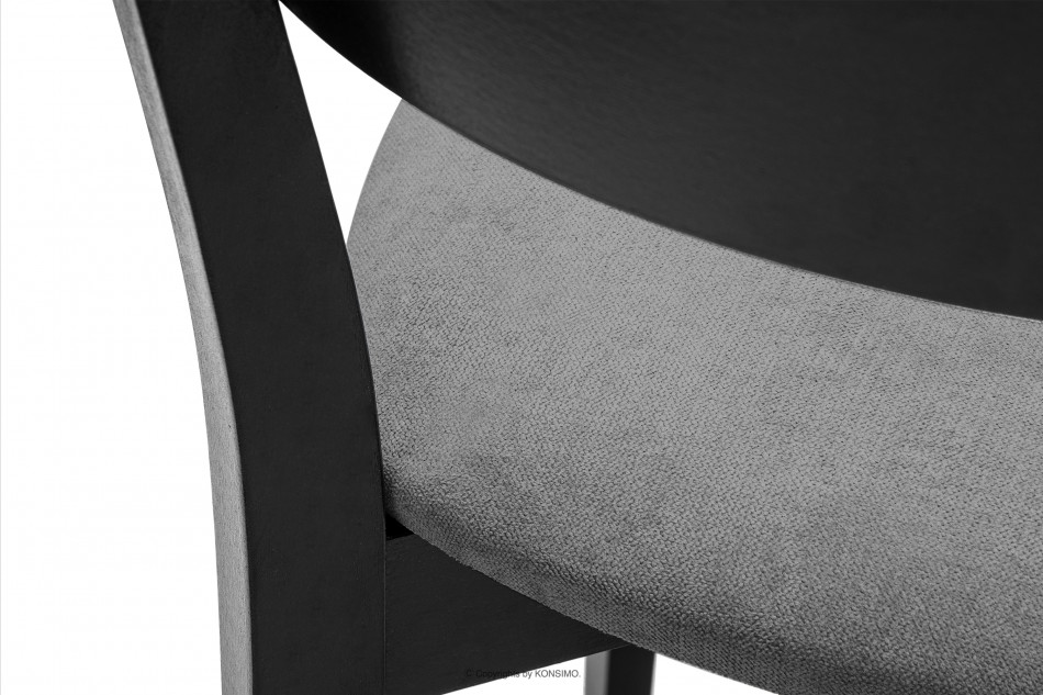 VINIS Krzesło nowoczesne czarne drewniane szare szary/czarny - zdjęcie 8