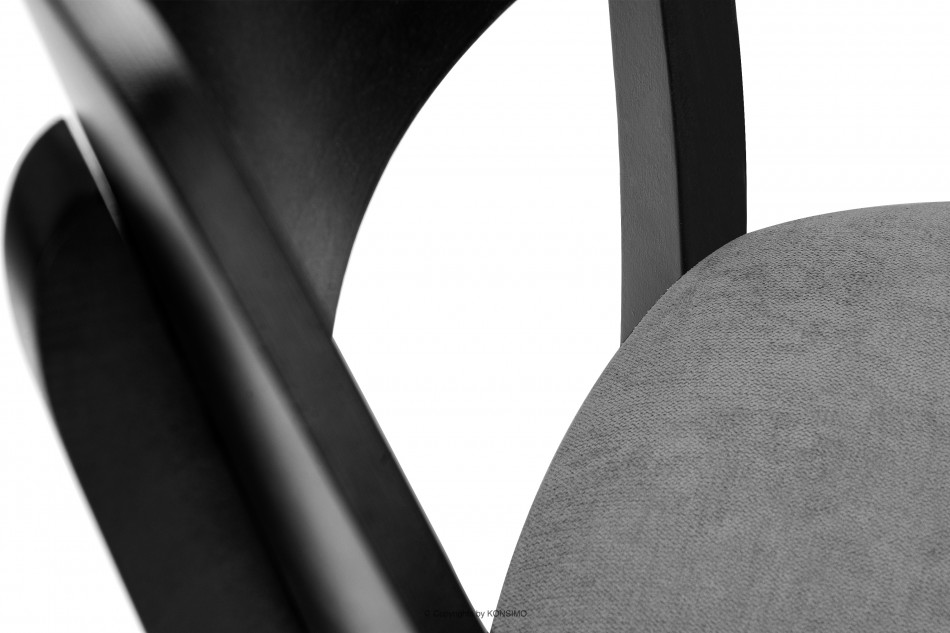 VINIS Krzesło nowoczesne czarne drewniane szare szary/czarny - zdjęcie 7