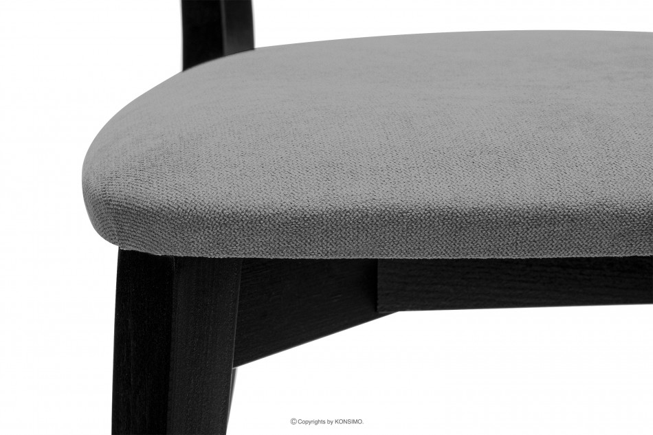 VINIS Krzesło nowoczesne czarne drewniane szare szary/czarny - zdjęcie 6