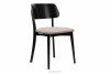 VINIS Krzesła nowoczesne czarne drewniane beż 2szt beżowy/czarny - zdjęcie 4