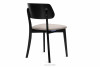 VINIS Krzesło nowoczesne czarne drewniane beż beżowy/czarny - zdjęcie 5