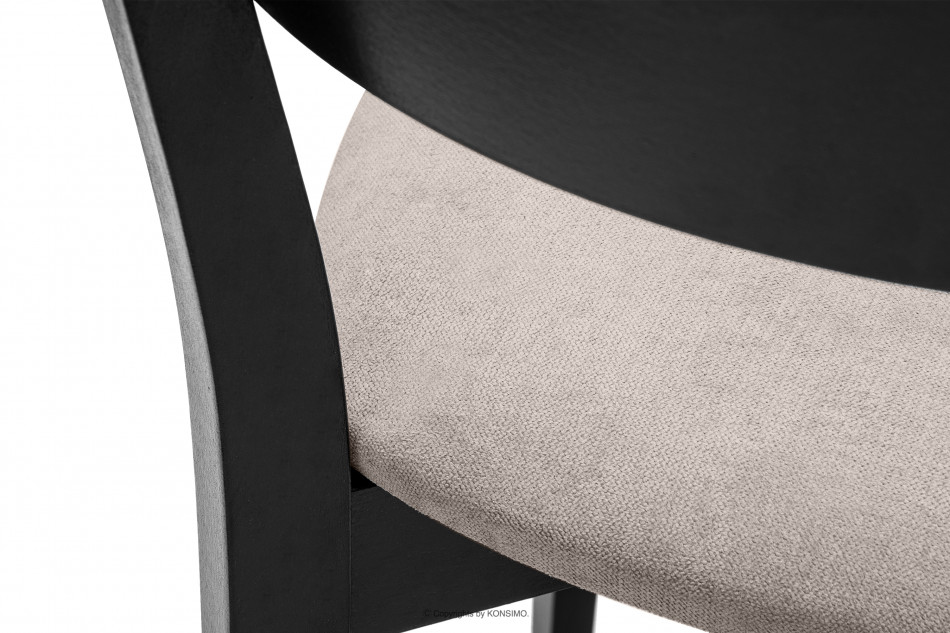 VINIS Krzesło nowoczesne czarne drewniane beż beżowy/czarny - zdjęcie 8