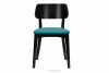 VINIS Krzesło nowoczesne czarne drewniane turkus turkusowy/czarny - zdjęcie 3