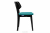 VINIS Krzesło nowoczesne czarne drewniane turkus turkusowy/czarny - zdjęcie 4