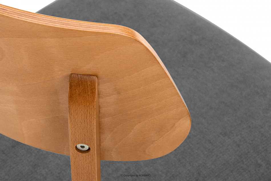 VINIS Krzesło nowoczesne drewniane dąb szare szary/dąb jasny - zdjęcie 9