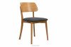 VINIS Krzesło nowoczesne drewniane dąb grafitowe grafitowy/dąb jasny - zdjęcie 1