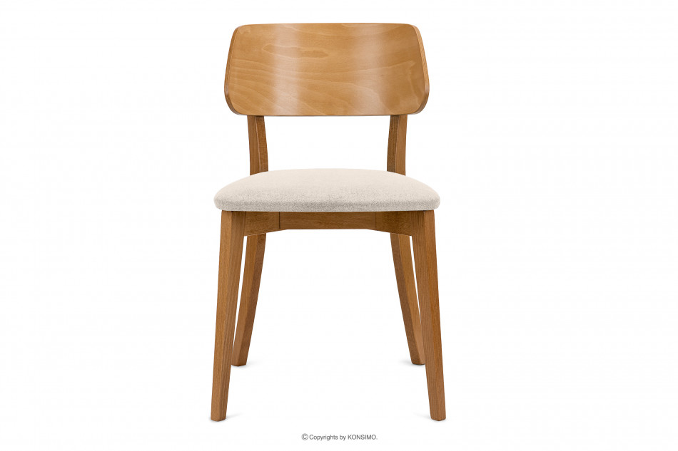 VINIS Krzesło nowoczesne drewniane dąb kremowe kremowy/dąb jasny - zdjęcie 2