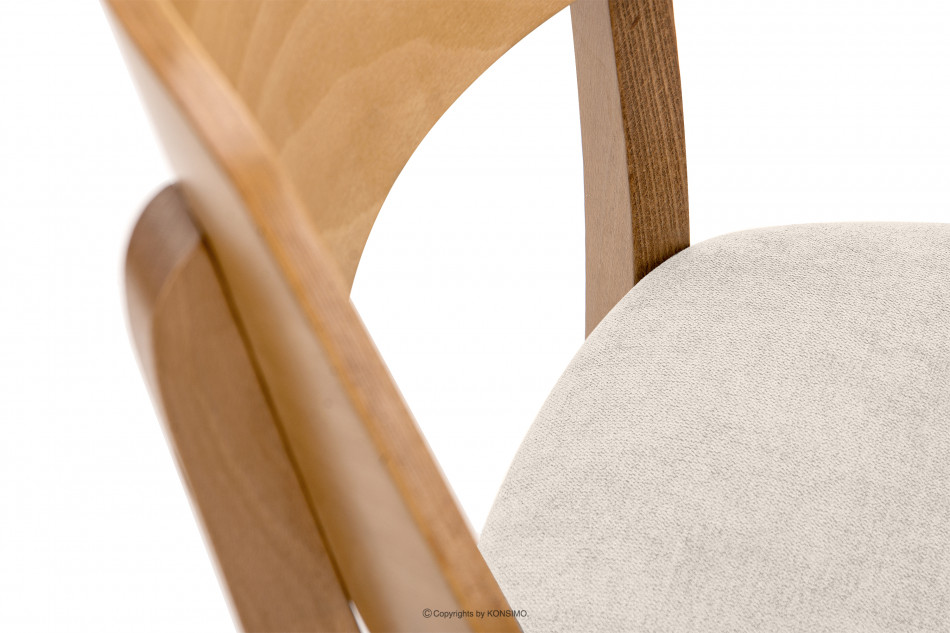 VINIS Krzesło nowoczesne drewniane dąb kremowe kremowy/dąb jasny - zdjęcie 7