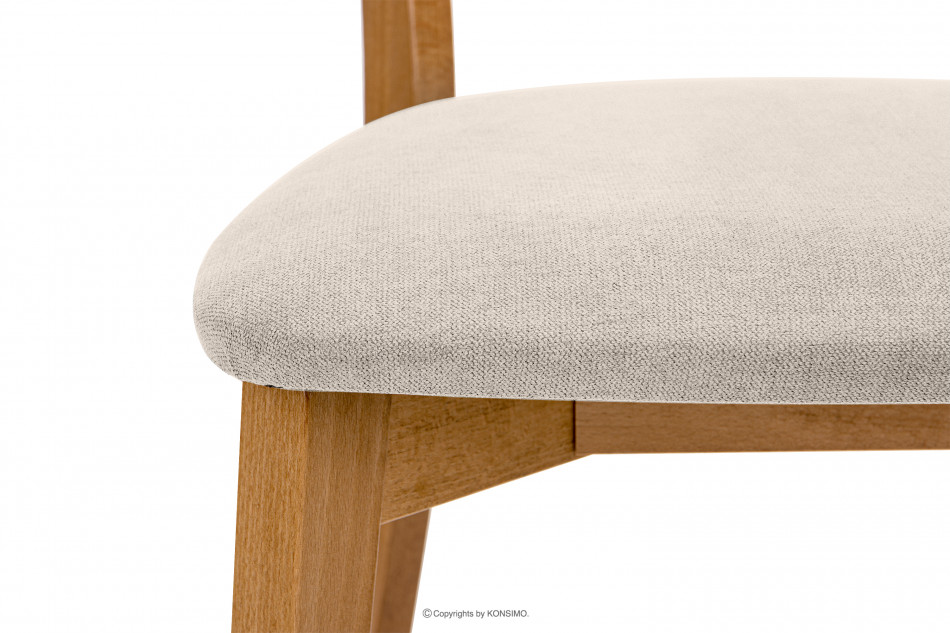VINIS Krzesło nowoczesne drewniane dąb kremowe kremowy/dąb jasny - zdjęcie 6