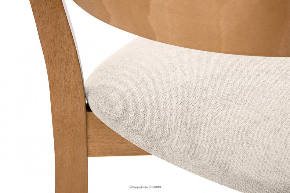 VINIS Krzesło nowoczesne drewniane dąb kremowe kremowy/dąb jasny - zdjęcie 5