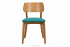 VINIS Krzesła nowoczesne drewniane dąb turkusowe 2szt turkusowy/dąb jasny - zdjęcie 5