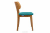 VINIS Krzesła nowoczesne drewniane dąb turkusowe 2szt turkusowy/dąb jasny - zdjęcie 6