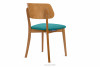 VINIS Krzesła nowoczesne drewniane dąb turkusowe 2szt turkusowy/dąb jasny - zdjęcie 7