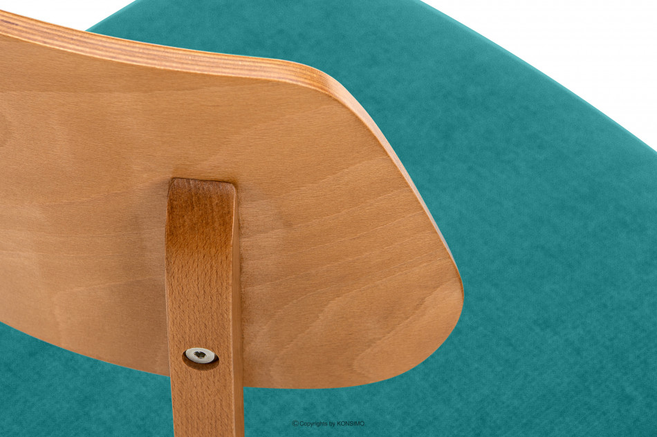 VINIS Krzesło nowoczesne drewniane dąb turkusowe turkusowy/dąb jasny - zdjęcie 9