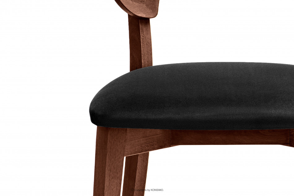 LYCO Krzesła loft orzech czarne 2szt czarny/orzech średni - zdjęcie 9