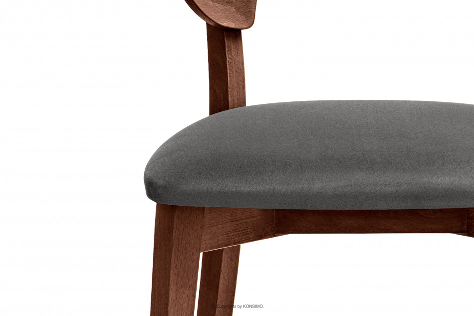 LYCO Krzesła loft orzech szare 2szt szary/orzech średni - zdjęcie 9