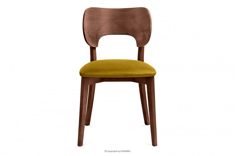 LYCO Krzesło loft orzech żółte musztardowy/orzech ciemny - zdjęcie 2