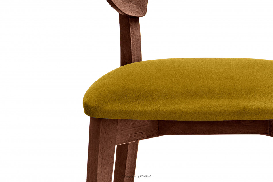 LYCO Krzesło loft orzech żółte musztardowy/orzech ciemny - zdjęcie 7