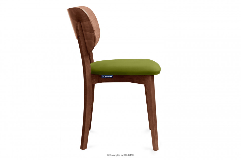 LYCO Krzesło loft orzech zielone oliwkowy/orzech średni - zdjęcie 3