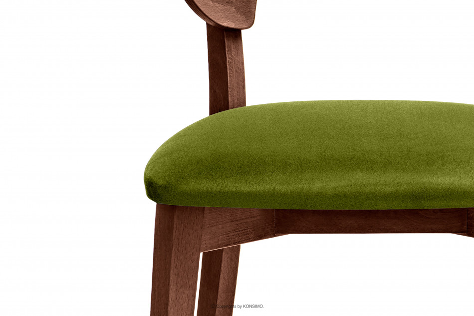 LYCO Krzesła loft orzech zielone 2szt olwikowy/orzech średni - zdjęcie 9