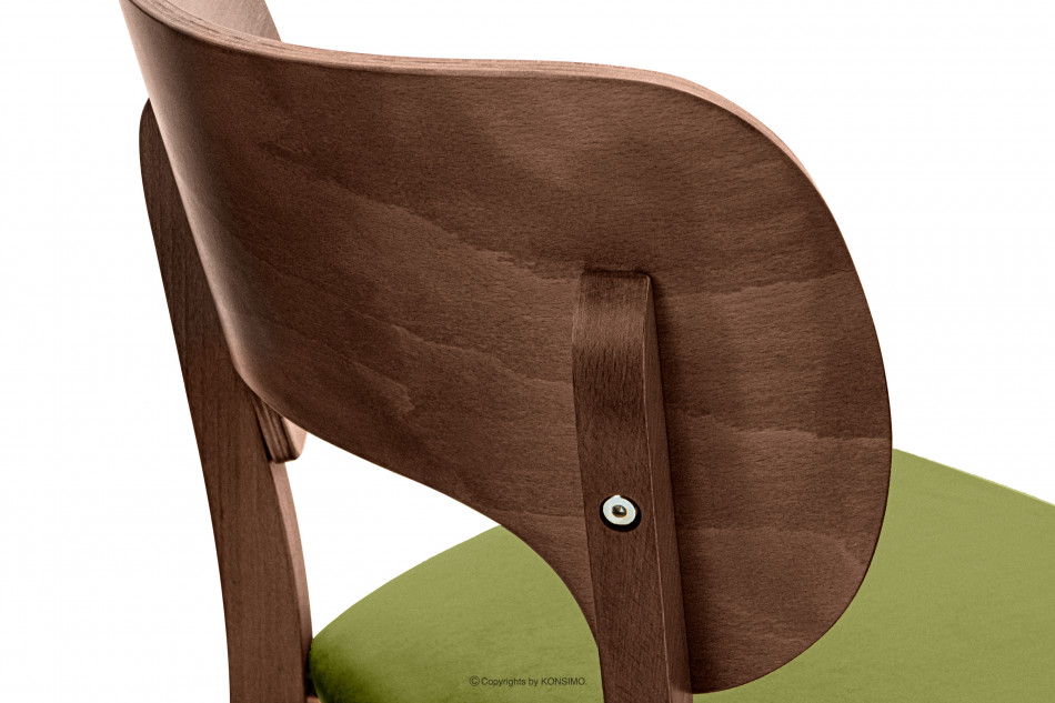 LYCO Krzesło loft orzech zielone oliwkowy/orzech ciemny - zdjęcie 5