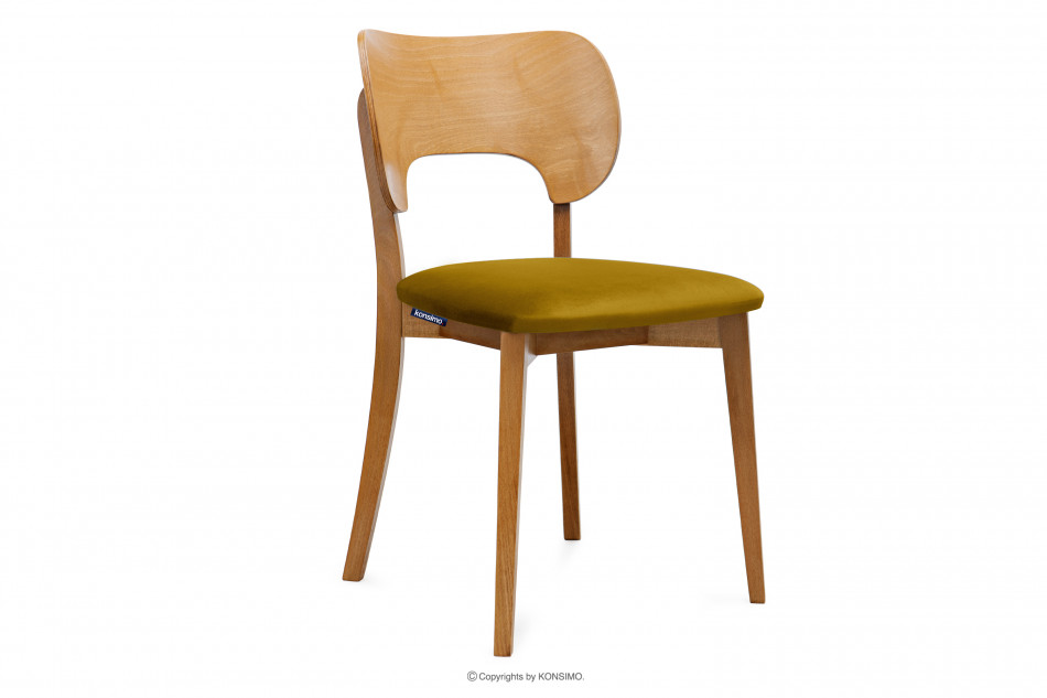 LYCO Krzesło loft dąb żółte musztardowy/dąb jasny - zdjęcie 0