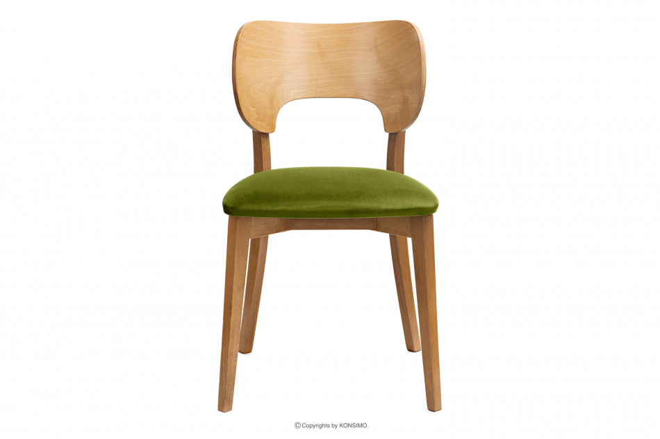 LYCO Krzesła loft dąb zielone 2szt oliwkowy/dąb jasny - zdjęcie 4