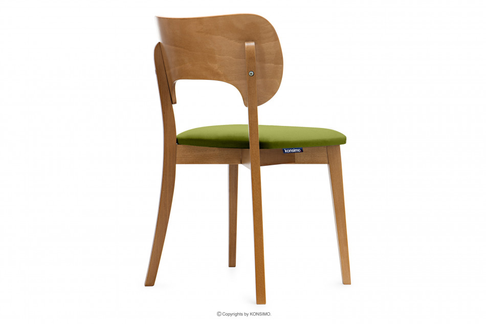 LYCO Krzesła loft dąb zielone 2szt oliwkowy/dąb jasny - zdjęcie 6