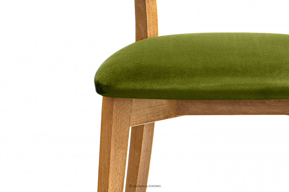 LYCO Krzesła loft dąb zielone 2szt oliwkowy/dąb jasny - zdjęcie 7