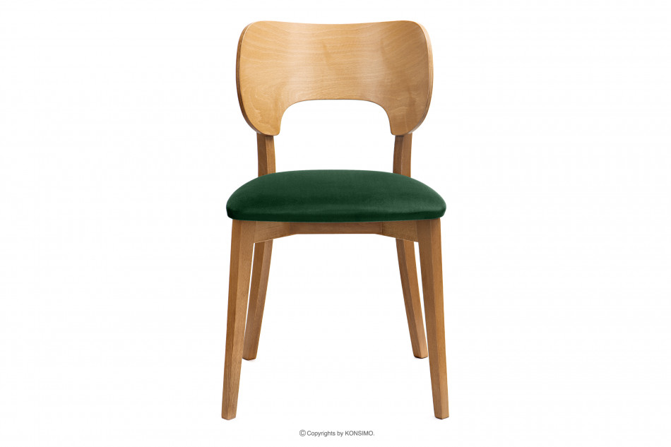 LYCO Krzesło loft dąb butelkowa zieleń ciemny zielony/dąb jasny - zdjęcie 2