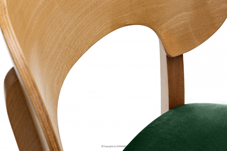 LYCO Krzesło loft dąb butelkowa zieleń ciemny zielony/dąb jasny - zdjęcie 6