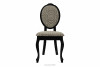 MEXI Krzesło do toaletki czarne glamour czarny/beżowy - zdjęcie 3