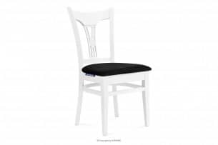 TILU, https://konsimo.pl/kolekcja/tilu/ Krzesło do jadalni glamour czarne czarny/biały - zdjęcie
