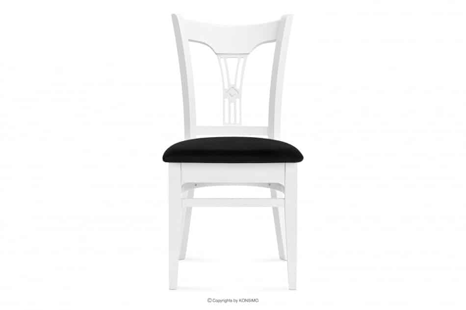 TILU Krzesło do jadalni glamour czarne czarny/biały - zdjęcie 2
