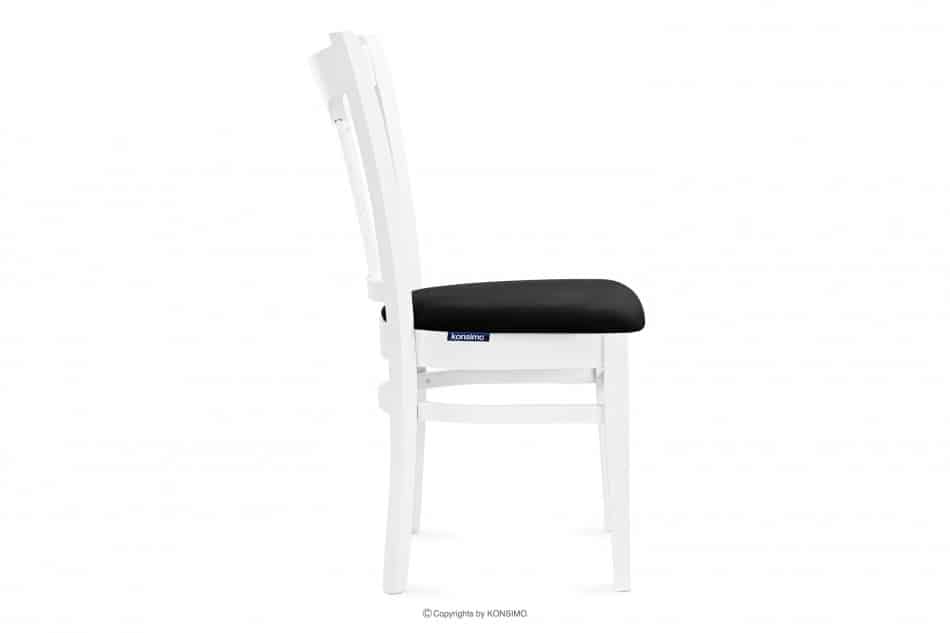 TILU Krzesło do jadalni glamour czarne czarny/biały - zdjęcie 3
