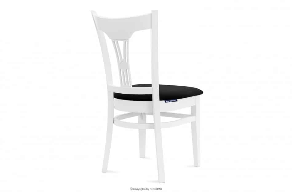 TILU Krzesło do jadalni glamour czarne czarny/biały - zdjęcie 4