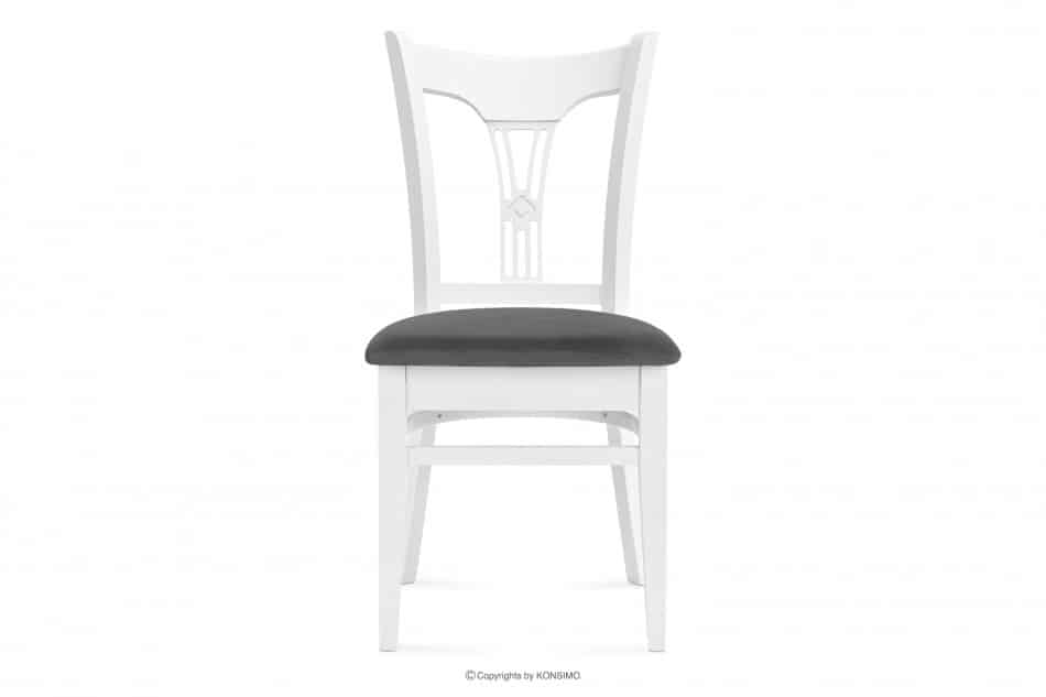 TILU Krzesło do jadalni glamour szare szary/biały - zdjęcie 2