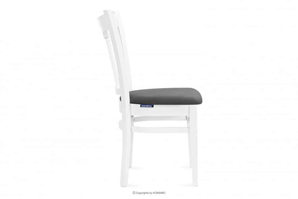TILU Krzesło do jadalni glamour szare szary/biały - zdjęcie 3