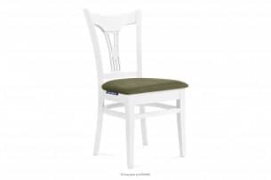 TILU, https://konsimo.pl/kolekcja/tilu/ Krzesło do jadalni glamour zielone zielony/biały - zdjęcie