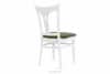 TILU Krzesło do jadalni glamour zielone zielony/biały - zdjęcie 5