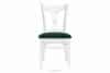 TILU Krzesło do jadalni glamour butelkowa zieleń ciemny zielony/biały - zdjęcie 3