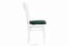 TILU Krzesło do jadalni glamour butelkowa zieleń ciemny zielony/biały - zdjęcie 4
