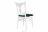 TILU Krzesło do jadalni glamour butelkowa zieleń ciemny zielony/biały - zdjęcie 5