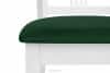 TILU Krzesło do jadalni glamour butelkowa zieleń ciemny zielony/biały - zdjęcie 8